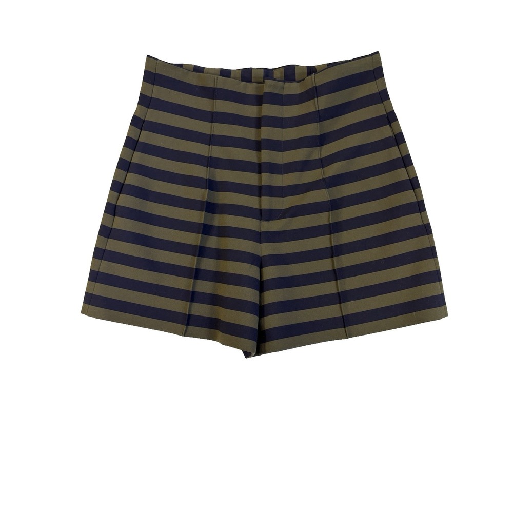 Zara Woman Large Striped Shorts Chic Dressy Capsule Timeless Preppy Academia